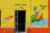 São Filipe, Fogo island - Cape Verde / Cabo Verde: painting on a restaurant wall - 'Ponto Frio' - photo by E.Petitalot