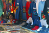 Kuna woman sells her molas, arts and crafts to the tourists during the Devils and Congos festival, Portobello, Colón, Panama, Central America - photo by H.Olarte